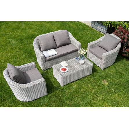 "Кон Панна" кресло из искусственного ротанга, цвет бежевый