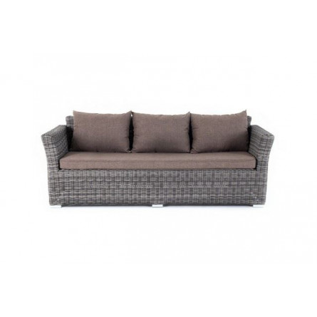 "Капучино" диван из искусственного ротанга трехместный, цвет графит