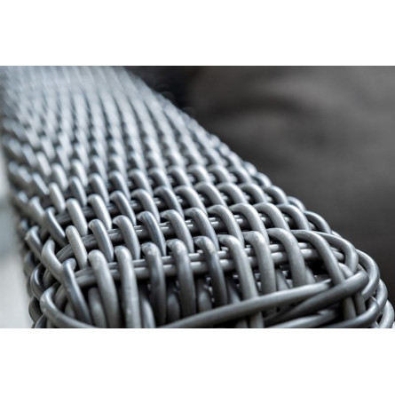 "Капучино" диван из искусственного ротанга трехместный, цвет графит