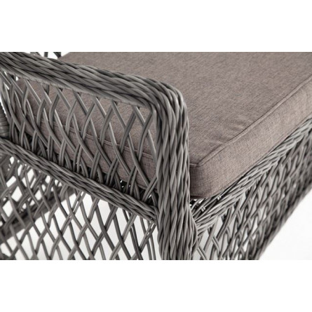 "Латте" диван двухместный из искусственного ротанга, цвет графит