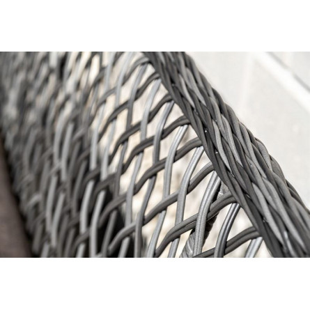 "Латте" диван двухместный из искусственного ротанга, цвет графит