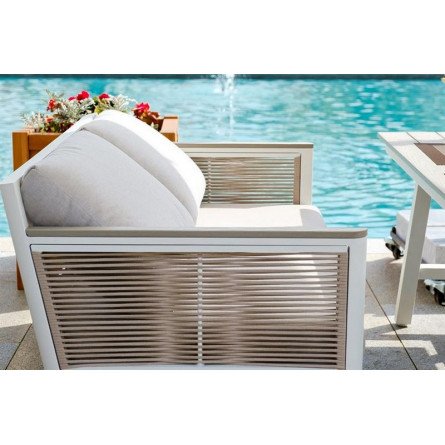 "Сан Ремо" диван плетеный двухместный, каркас из алюминия