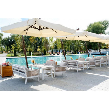 "Сан Ремо" диван плетеный двухместный, каркас из алюминия