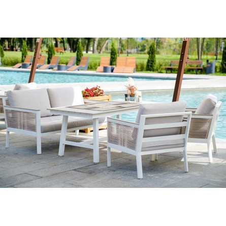 "Сан Ремо" диван плетеный двухместный, каркас из алюминия