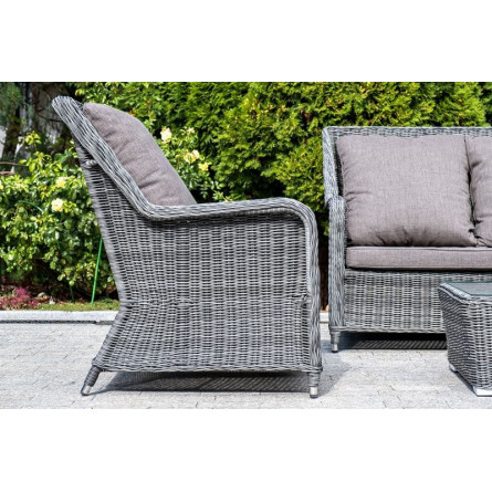 "Гляссе" лаунж-зона из искусственного ротанга, цвет графит