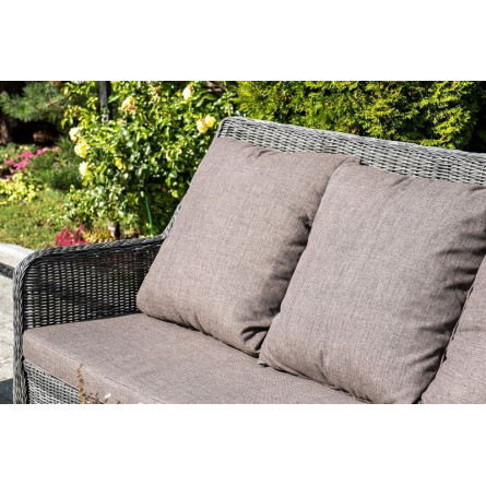 "Гляссе" лаунж-зона из искусственного ротанга, цвет графит