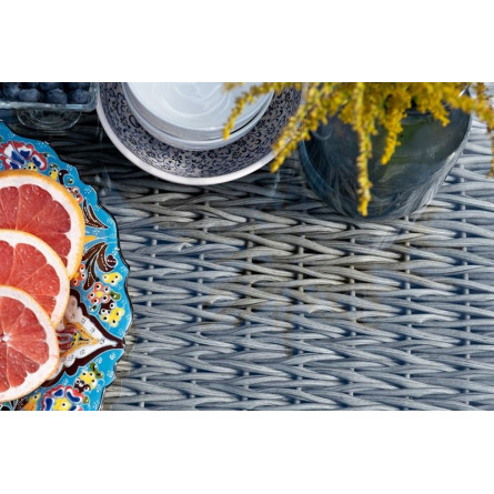 "Гляссе" лаунж-зона из искусственного ротанга (гиацинт), цвет графит