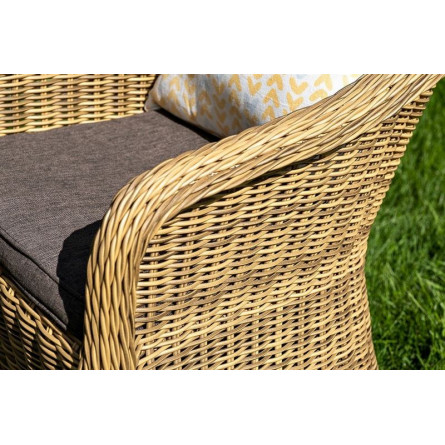 "Равенна" лаунж-зона из искусственного ротанга, цвет соломенный