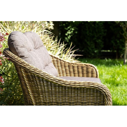 "Равенна" лаунж-зона из искусственного ротанга, цвет соломенный