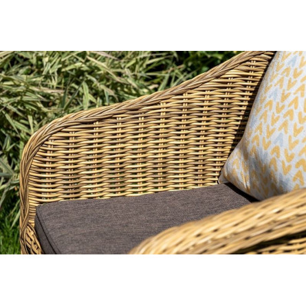 "Равенна" лаунж-зона из искусственного ротанга, цвет соломенный