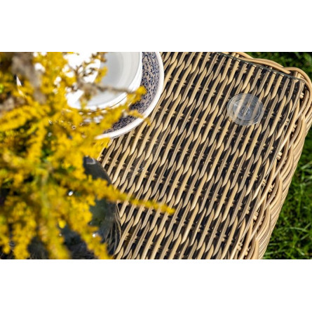 "Равенна" лаунж-зона из искусственного ротанга, цвет соломенный