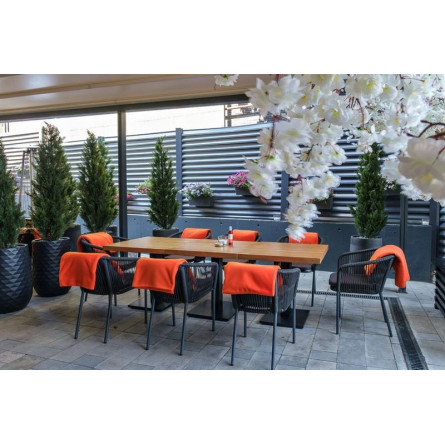 "Марсель" плетеный стул из роупа (веревки), каркас темно-серый, цвет темно-серый