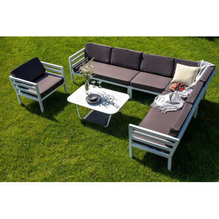 "Глория" модуль диванный правый, каркас из алюминия