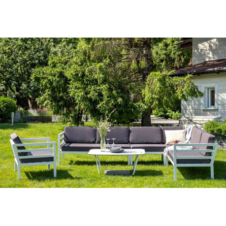 "Глория" модуль диванный правый, каркас из алюминия