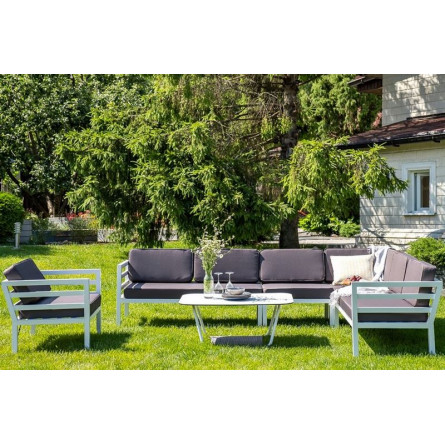 "Глория" модуль диванный правый, каркас из алюминия