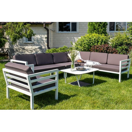 "Глория" модуль диванный правый, каркас из алюминия