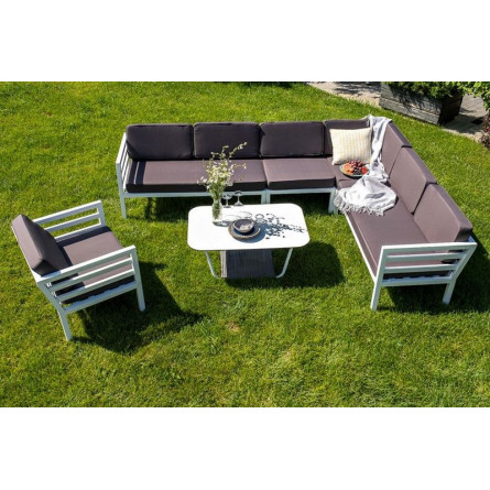 "Глория" модуль диванный правый, каркас из алюминия