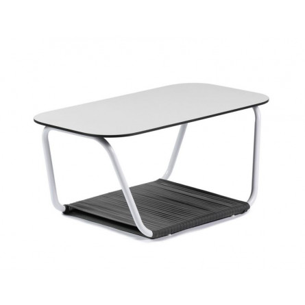 "Глория" журнальный стол 100х65см из HPL, цвет молочный