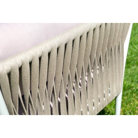 "Касабланка" лаунж-зона плетеная из роупа 4-местная, цвет серо-коричневый