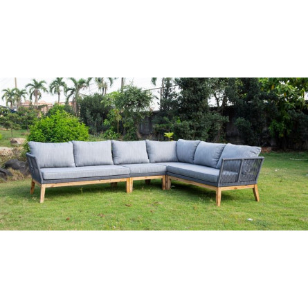 "Барселона" модуль диванный плетеный из роупа боковой левый