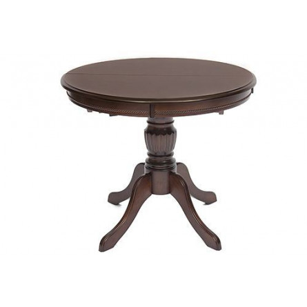 Стол Olivia MK-1265-TB обеденный раскладной с инкрустацией Темный орех