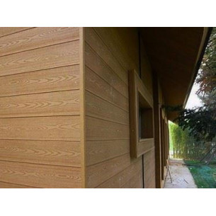 Фасадная панель 3D Holzhof 165*15*3000мм, слоновая кость