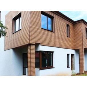 Фасадная панель 3D Holzhof 165*15*3000мм, слоновая кость