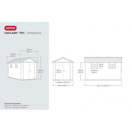 Сарай пластиковый Oakland 7511
