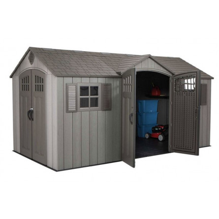 Сарай пластиковый WoodLook 15*8 DD