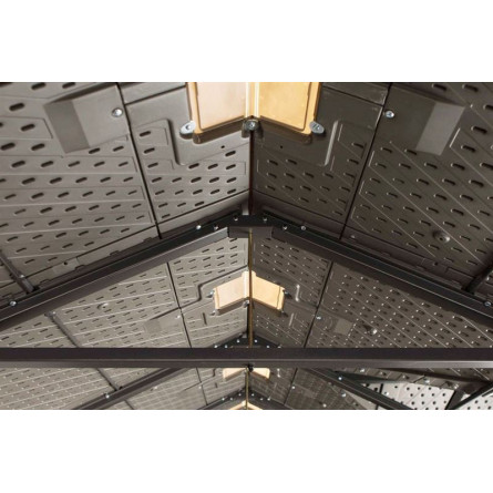 Сарай пластиковый WoodLook 15*8 DD