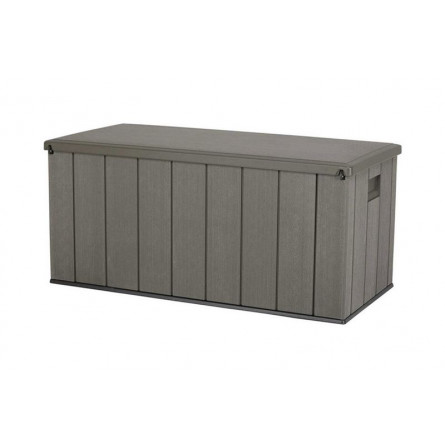 Сундук пластиковый WoodLook, 570 л, серый