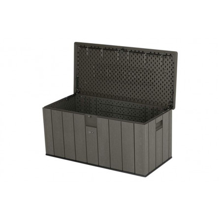 Сундук пластиковый WoodLook, 570 л, серый