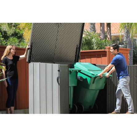 Ящик пластиковый WoodLook, 2100 л, серый