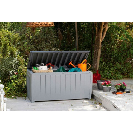 Сундук "Novel", 340 л, серый-чёрный