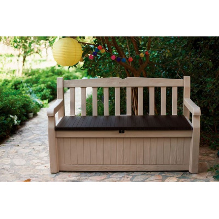 Сундук-лавочка "EDEN", 265 л, бежевый-коричневый