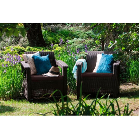 Комплект мебели Corfu Russia duo (2 кресла), коричневый