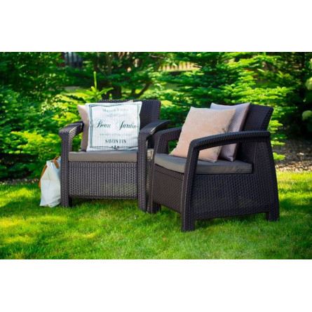 Комплект мебели Corfu Russia duo (2 кресла), коричневый