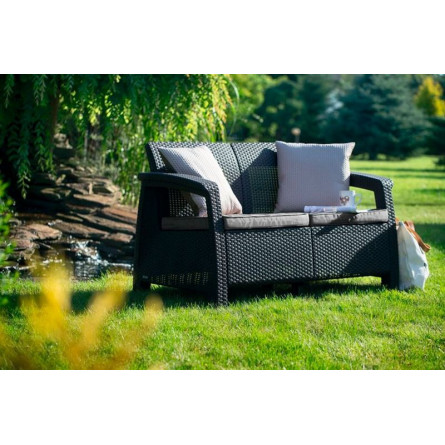 Комплект мебели Corfu Russia Love Seat (2х мест.диван), графит