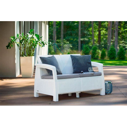 Комплект мебели Corfu Russia Love Seat (2х мест.диван), белый