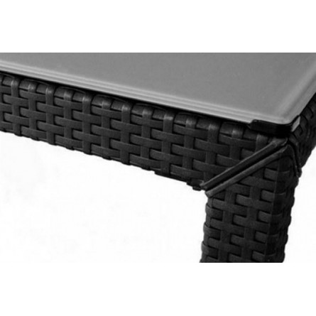 Стол уличный со стеклом Samoa 1600*940мм, антрацит