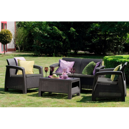 Комплект мебели Corfu Russia Set, коричневый