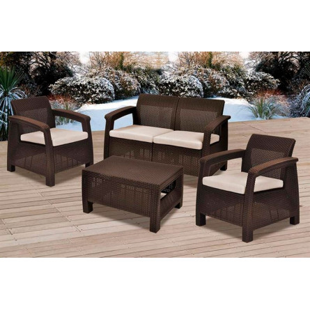 Комплект мебели Corfu Russia Set, коричневый