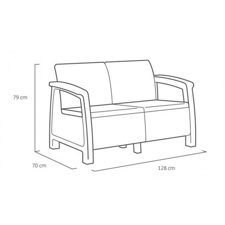 Комплект мебели Corfu Russia Set, капучино