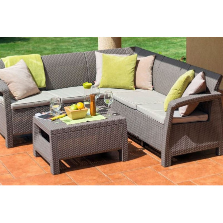 Комплект мебели Corfu Relax Set, капучино