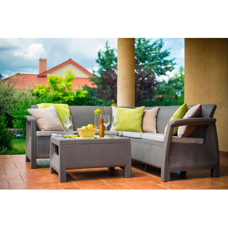 Комплект мебели Corfu Relax Set, капучино