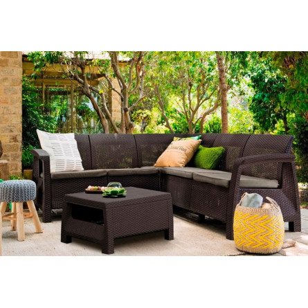 Комплект мебели Corfu Relax Set, коричневый