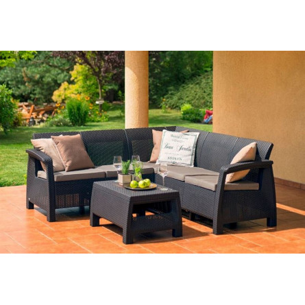 Комплект мебели Corfu Relax Set, коричневый