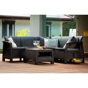 Комплект мебели Corfu Relax Set, серый