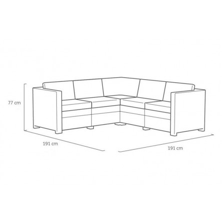 Комплект мебели Provence Set, коричневый