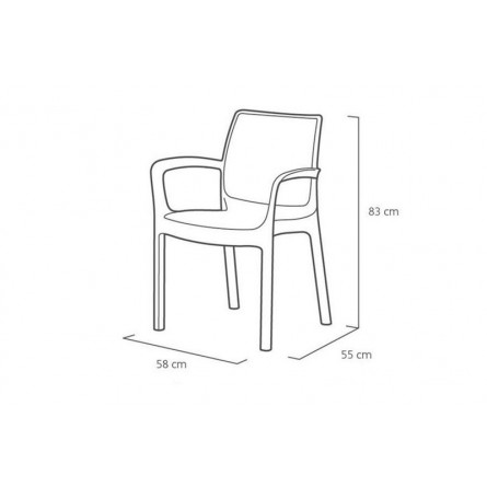 Стул Bali Mono, коричневый